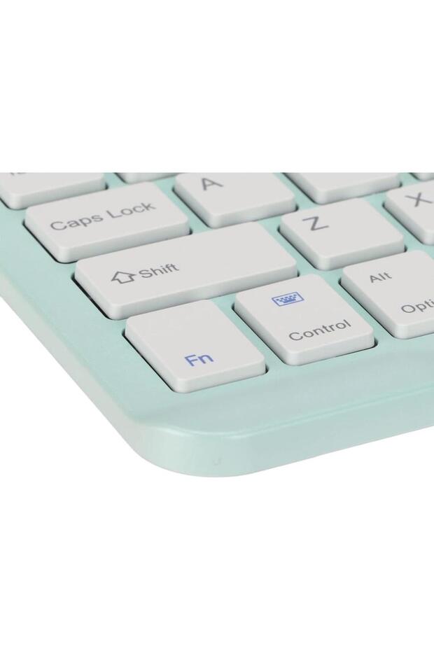 Smartab ST7160BK 7" Uyumlu Kablosuz Bluetooth Şarjlı Türkçe Q Klavye Mouse Seti - Yeşil - 2