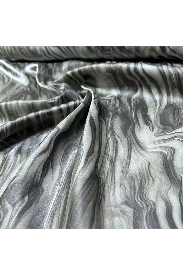 Floş Saten Kumaş Parlak Işıltılı Çift En Ombre Zebra Desenli - 6