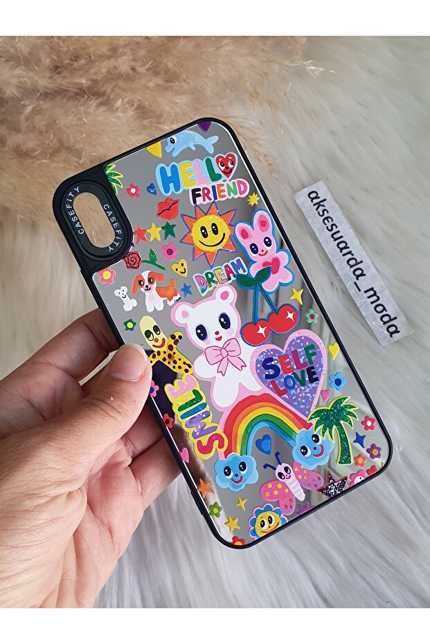 iPhone XS Max Compatible Mirror Patterned Case - 1