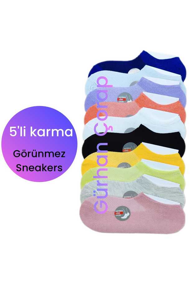 5-Piece Invisible Flat Ballerina Socks Sports Cotton Sneakers