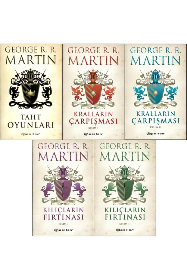 Taht Oyunları Serisi İlk 5 Kitap/ Taht Oyn.+Kralların Çarpışması 1 ve 2 +Kılıçların Fırtınası 1 ve 2