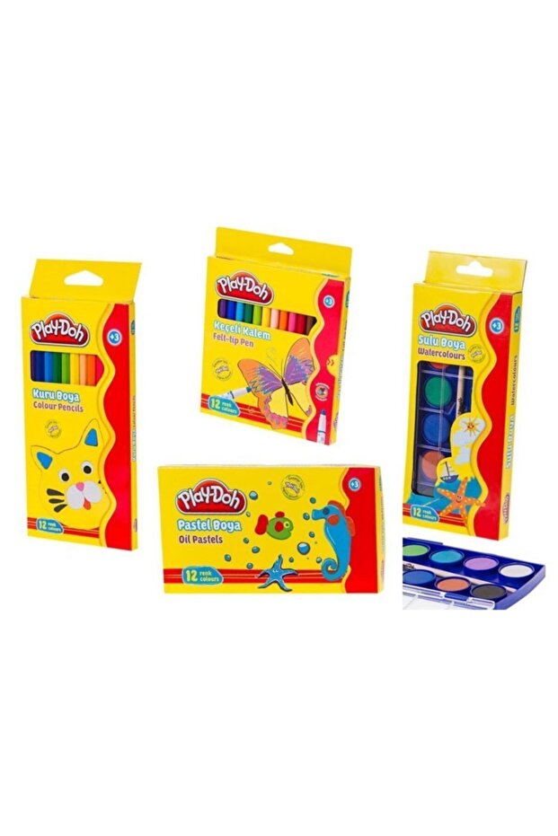 مجموعة طلاء Play-doh مكونة من 4 قطع - المجموعة الأولى - 1