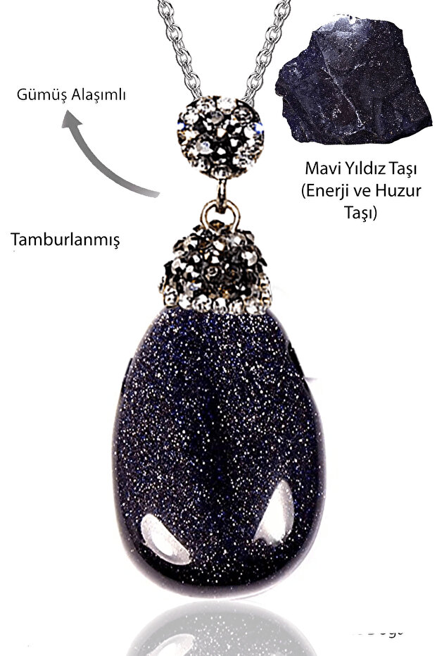 Navy Blue Star Stone - Certified Zirconia Necklace