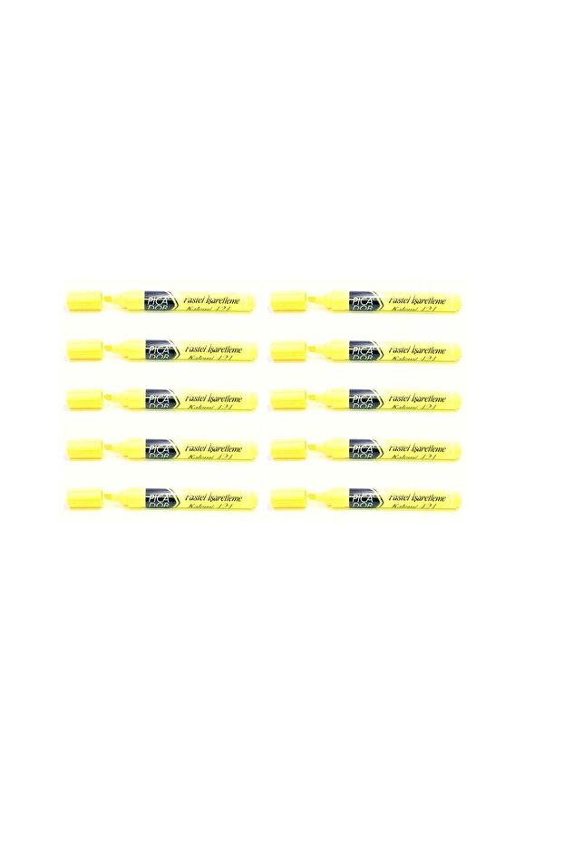 Highlighter Pen Pastel Yellow 421 Kx 081 - Pack of 10