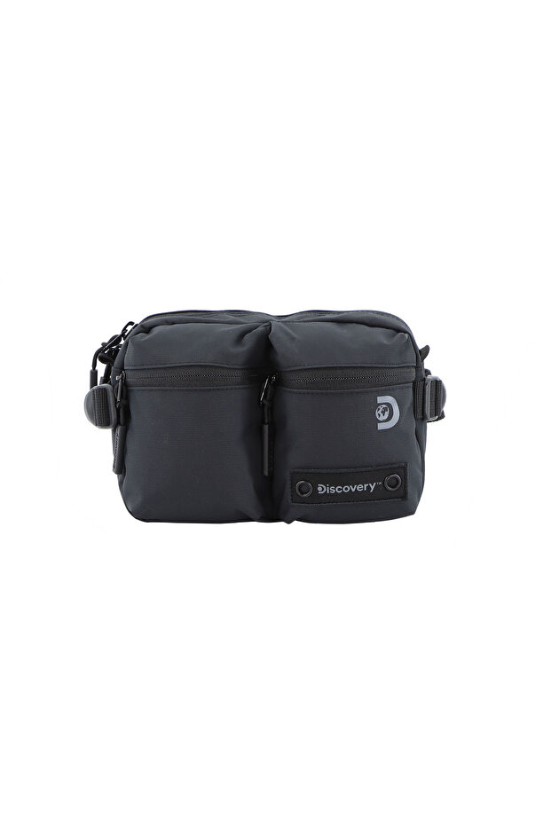 SHIELD RPET Polyester Waist Bag Black, Hip Bag With Adjustable Strap and RFID Pocket