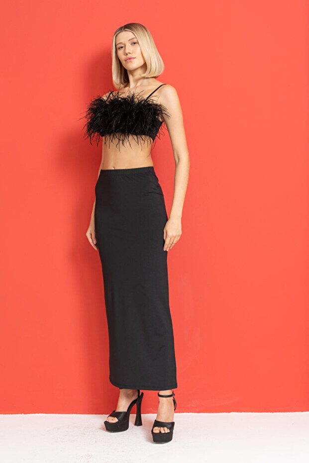 Siyah Maxi Etek - 3