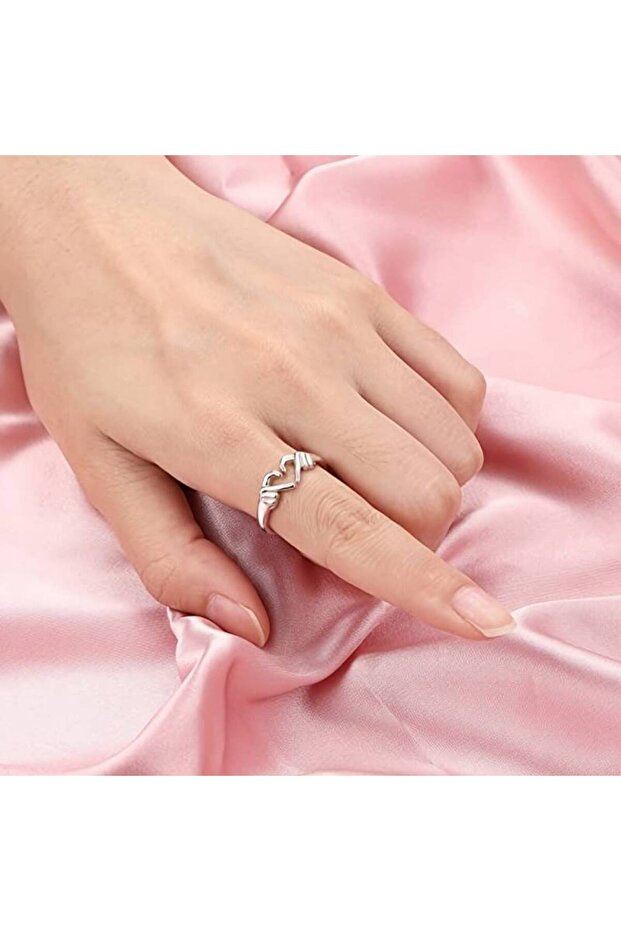 خاتم قلب منقوش قابل للتعديل - 1