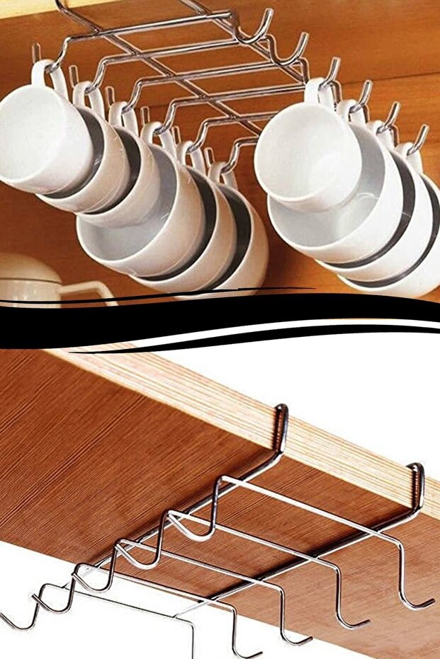 Portable Cup Holder with 10 Hooks