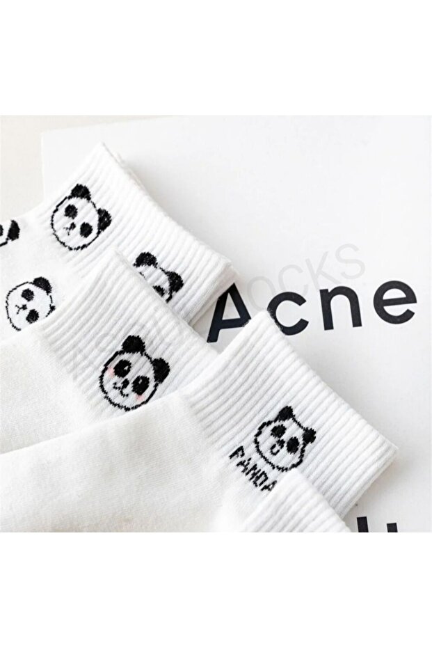 طقم جوارب بنقشة الباندا مكون من 4 أزواج - 2