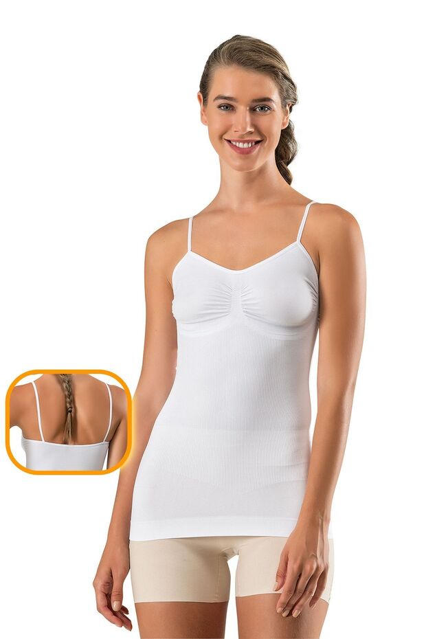 Women's Thin Strap Athlete Corset Gathering Knitted Seamless Silky Firming Body Shaper
