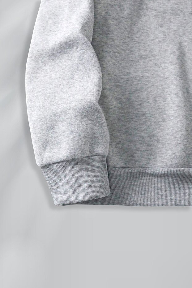 Stranger Printed Unisex Basic Pullover Sweatshirt - Stand Collar, Half Zip - 3