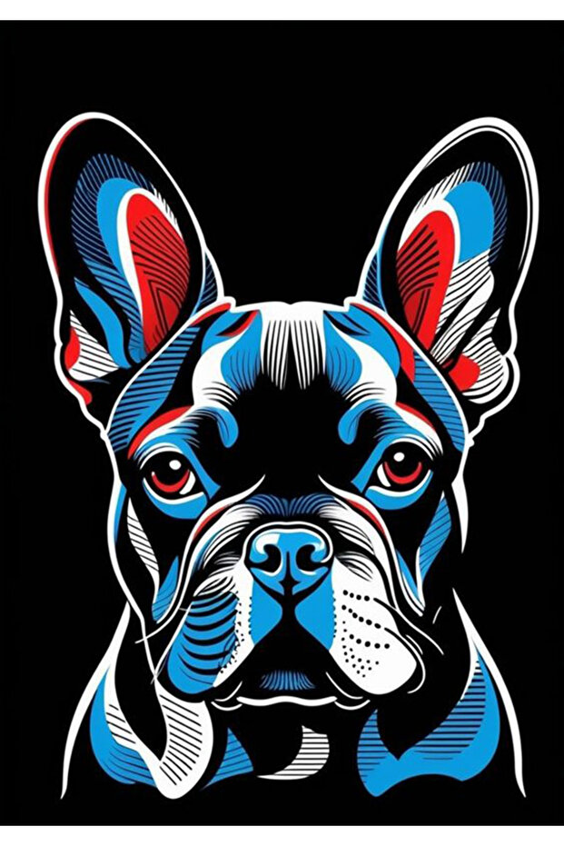 Cute French Pitbull Sticker Car, Motorcycle, Helmet, Laptop, Glass Sticker 13X8 cm