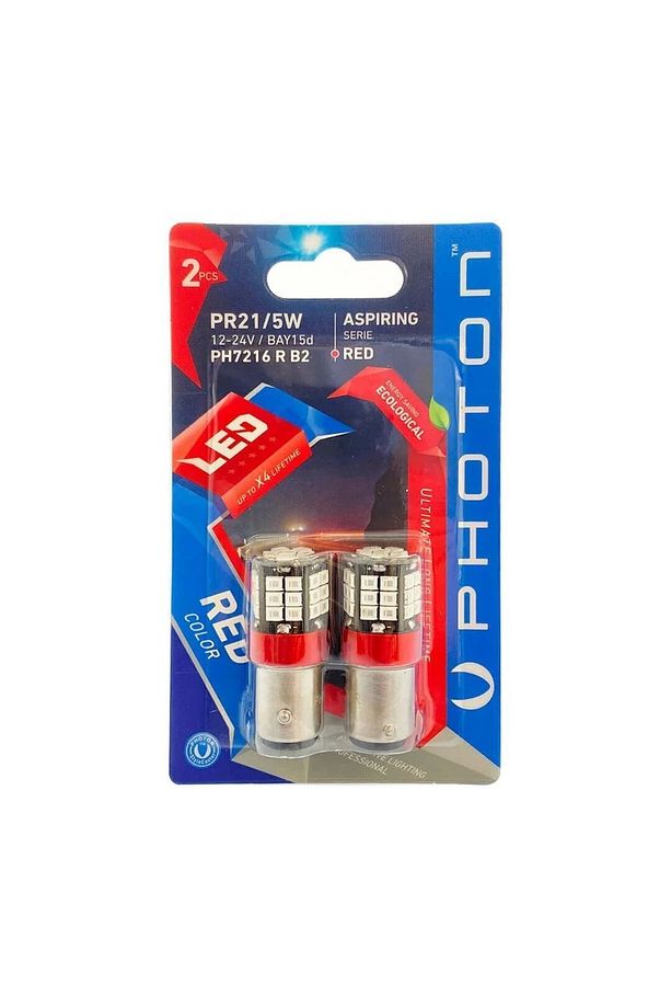 P21W ÇİFT Duy Led Red (Kırmızı) Exclusive Serisi PH7216 R B2 - 1