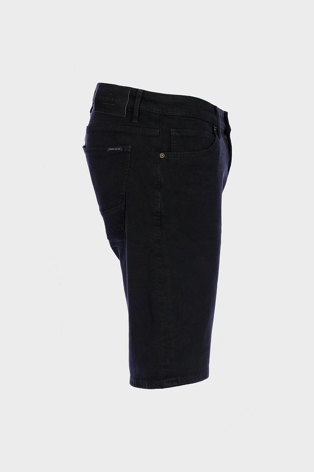 Leon Siyah Normal Bel Regular Fit Jean Şort A 565-160 - 4