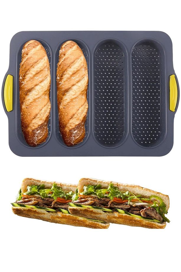Silikon Delikli Baget Ekmek Kalıbı - 2