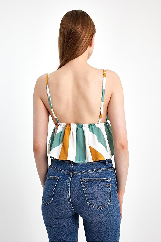 Striped Crop with Adjustable Strap - 3