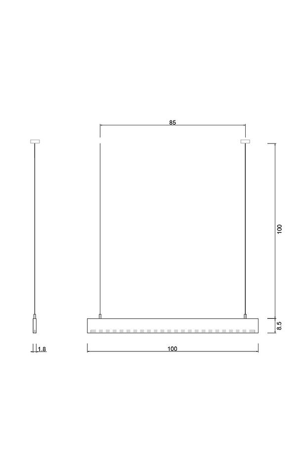 Slim Modern Meşe Ahşap Aydınlatma - Minimal Led Sarkıt Avize - 7