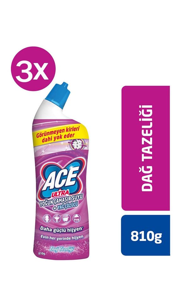 Ultra Power Jel Kıvamlı Çamaşır Suyu Dağ Tazeliği 810g X 3 Adet - 1
