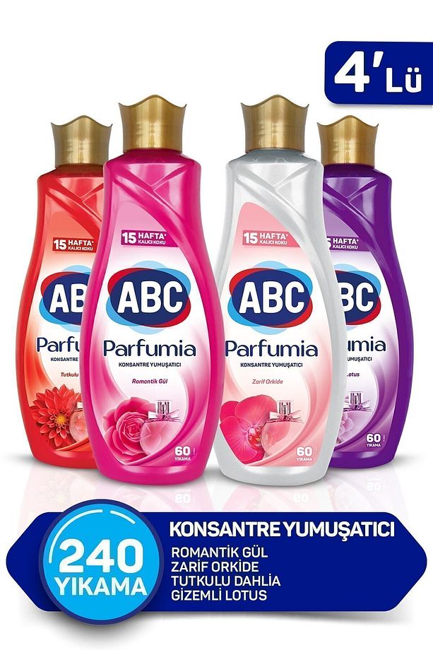 Parfumia Konsantre Yumuşatıcısı Lotus 1440 ml Gül 1440 ml Orkide 1440 ml Dahlia 1440 ml - 1