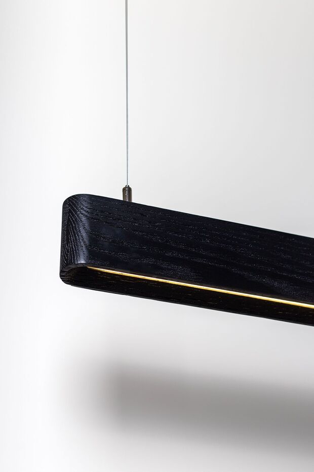 Soft Modern Siyah Ahşap Aydınlatma - Minimal LED Sarkıt Avize - 1