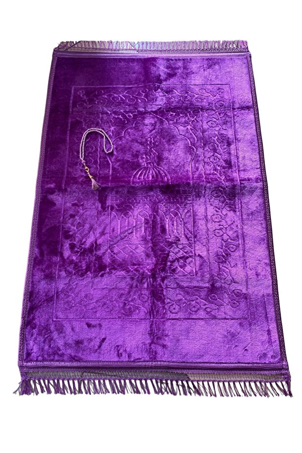 Gift Plush Prayer Rug and Prayer Beads