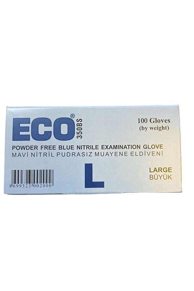 Nitril Mavi Eldiven Large 100 Adet - 4