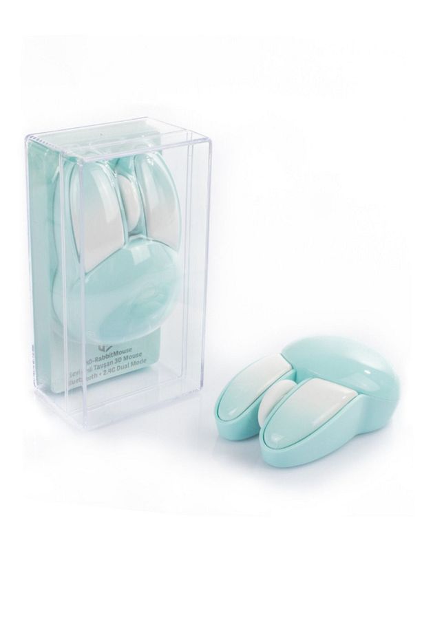 Sevimli Tavşan 3D Mavi Mouse Bluetooth + 2.4G Dual Mode - 3