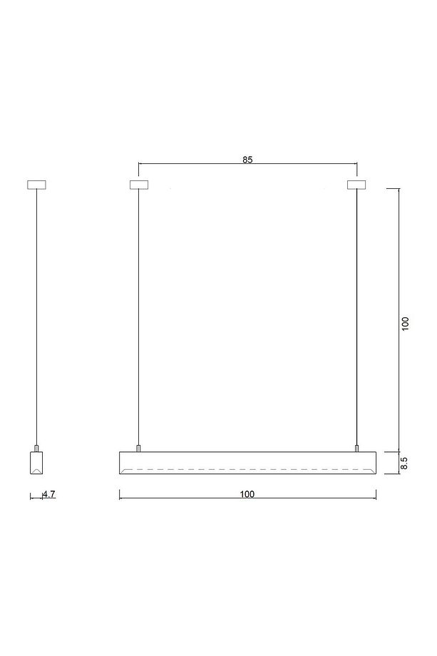 Soft Meşe Modern Ahşap Aydınlatma - Minimal LED Sarkıt Avize - 6