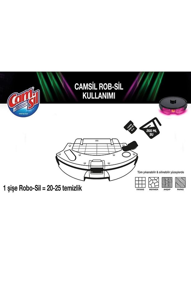 Robo-sil Yüzey Temizleyici Çam 900 ml Robot Süpürge Deterjanı - 4