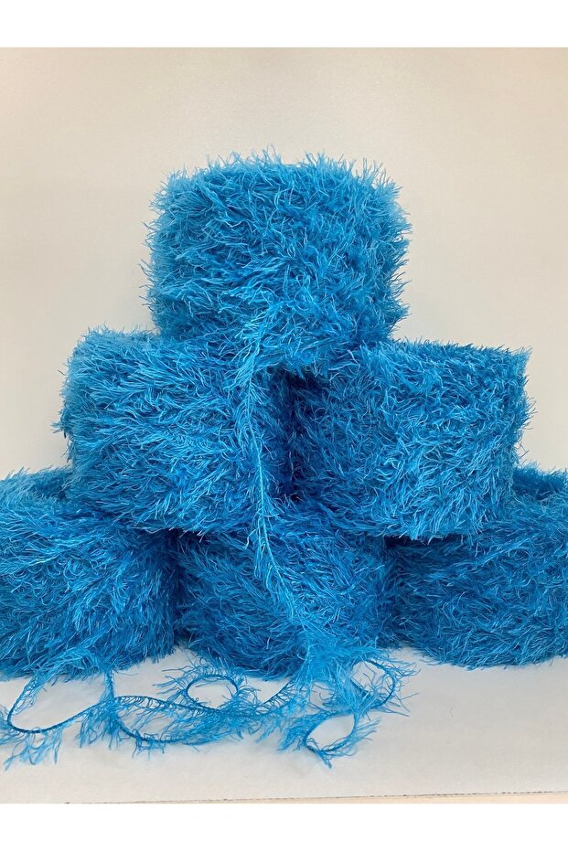 Tavşan tüyü renk petrol mavisi görsel net 600gr - 1