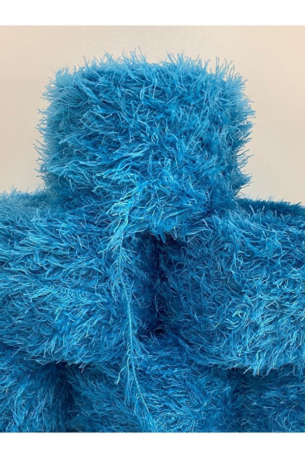Tavşan tüyü renk petrol mavisi görsel net 600gr - 3