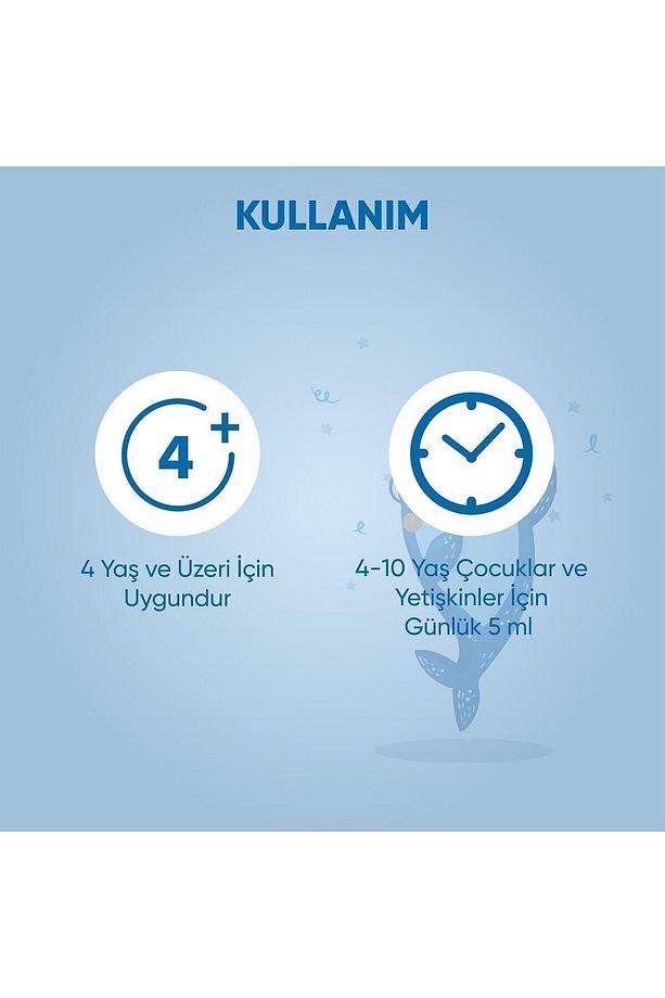 Çocuklar için Balık Yağı Omega 3 Portakal Aromalı Şurup | Yüksek EPA & DHA Kaynağı  - 150 ml - 6