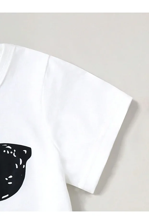Gozluk Smıle Baskılı Tshirt-şort Alt-üst Takım - 4