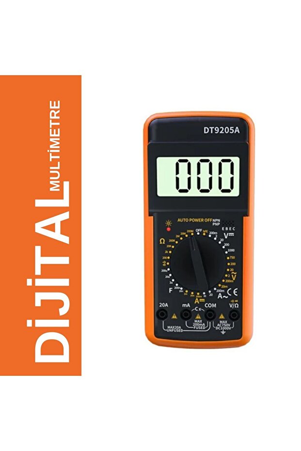 Measuring Instrument Avometer Multimeter Digital Dt9205A - 2
