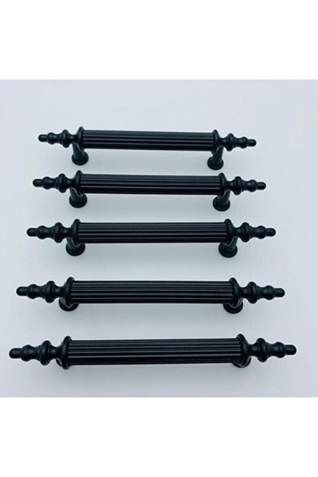 Needle Handle Black Black 192 (5 Pieces) - Furniture Handles - 192 mm