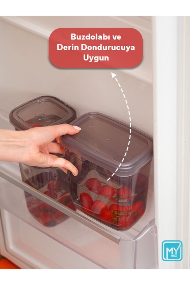 Set of 12 Labeled Food Storage Containers - Leak Proof Lid Pulses Storage Box 2000ml - 3