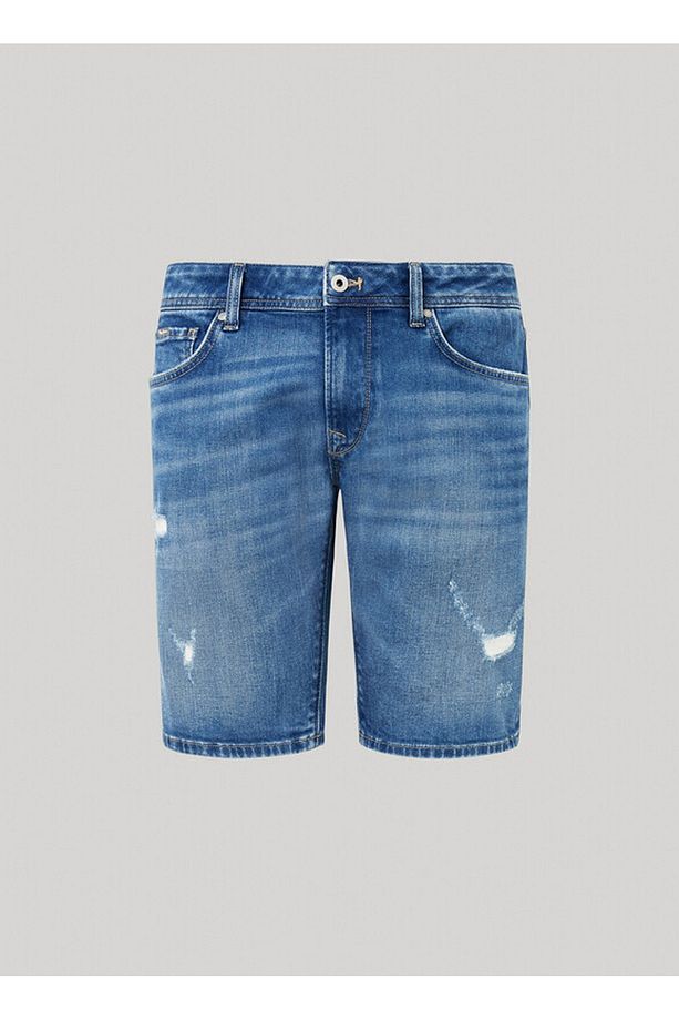 Tapered Fit Erkek Denim Şort PM801084RH7 000 TAPER SHORT - 5