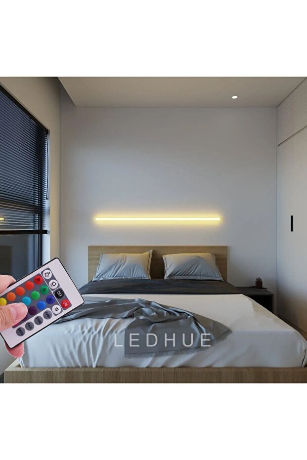 Mobzar Uzaktan Kumandalı Aplik Gece Lambası Rgb 256 Renk Led Işık