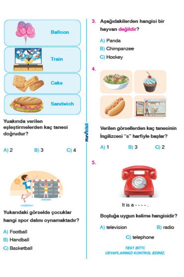 2.sınıf Paket Deneme ( 6 Farklı Deneme ) - 4