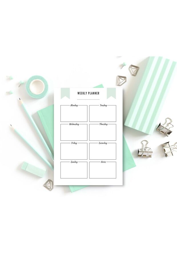 Minimal English Daily and Weekly Planner/To Do List/Notebook/Notepad/Memopad A5 - 1