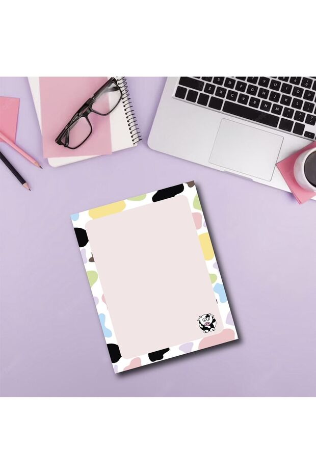 Kawaii Cow Pattern Pink Notepad/notebook Planner A5 - 2