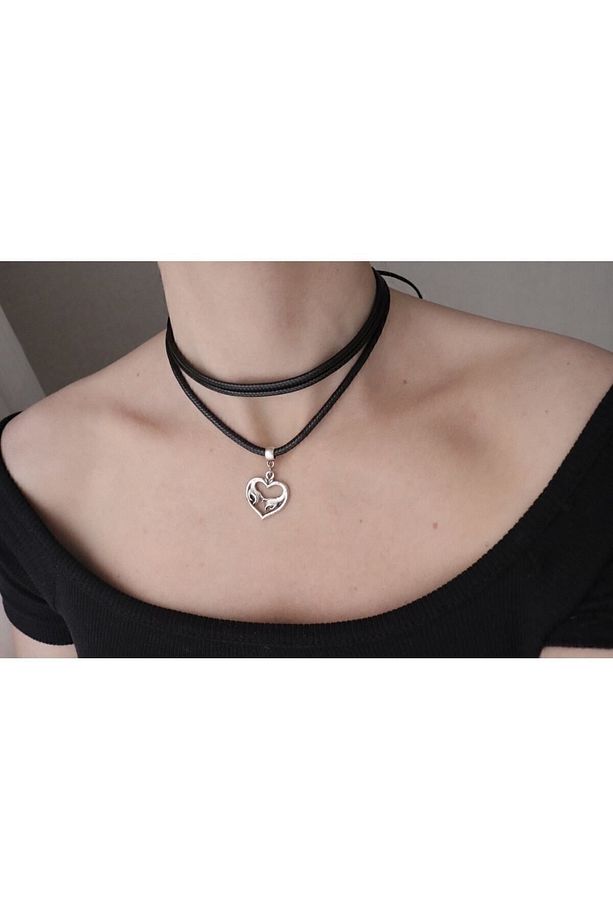 Choker Kolye Kalp Objeli - 2