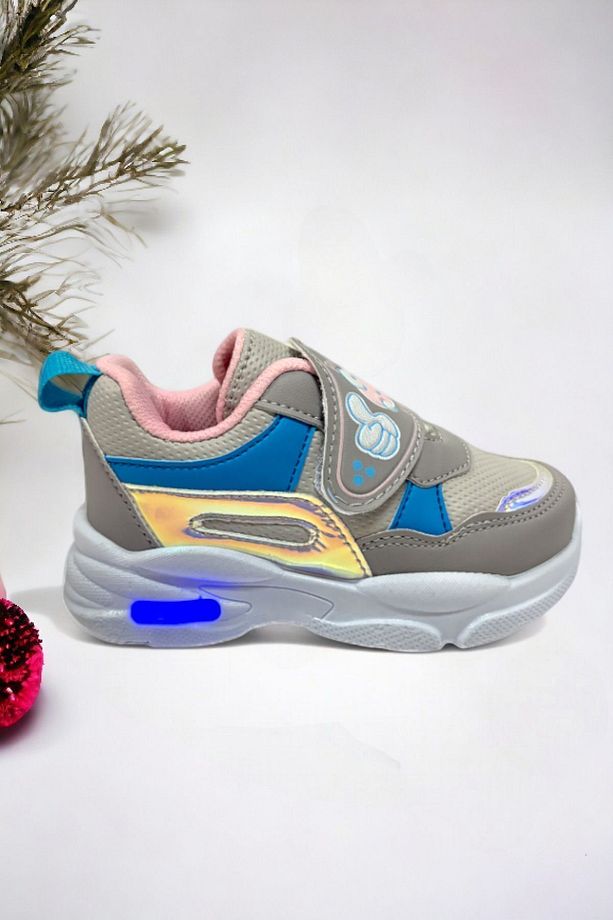 Memory Foam Tabanlı Işıklı Kız Çocuk Bebek Spor Sneakers - 1