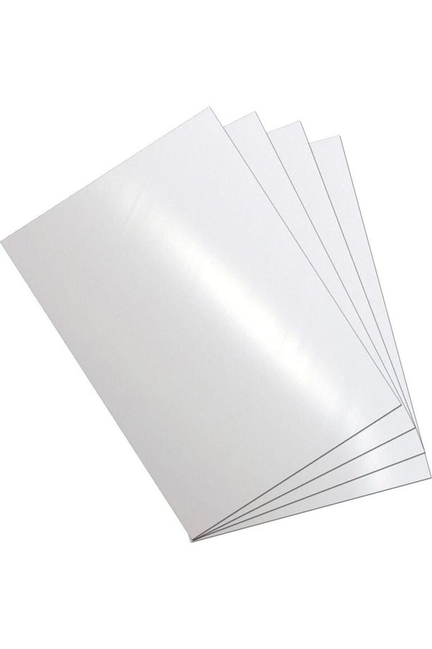 250 Adet Parlak Kuşe Yapışkanlı Etiket Sticker A4 - 1