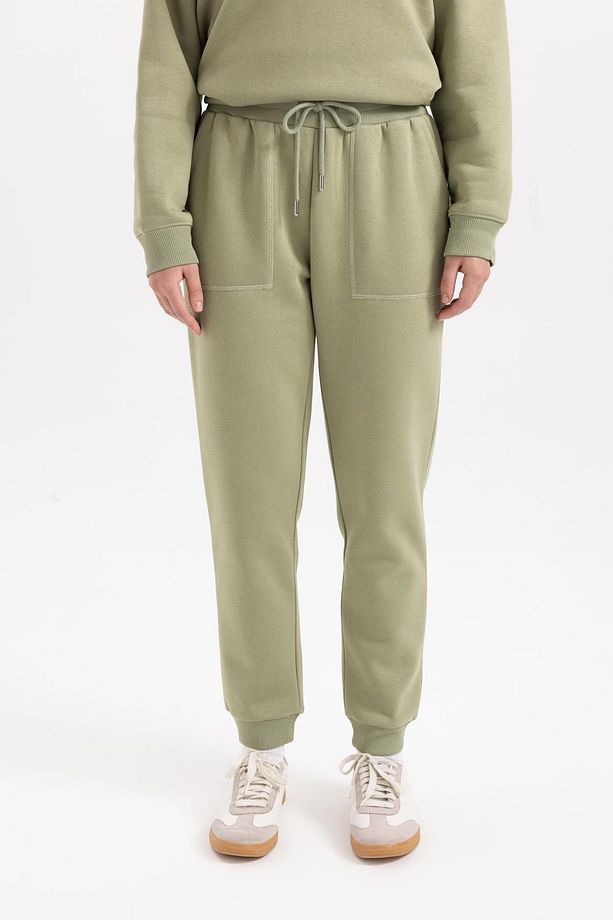 Regular Fit Jogger Eşofman Altı Basic Düz Beli Lastikli Bağcıklı Cepli V2699az23wn - 7