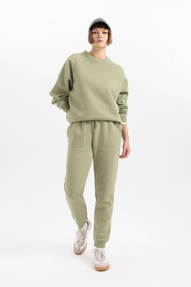 Regular Fit Jogger Eşofman Altı Basic Düz Beli Lastikli Bağcıklı Cepli V2699az23wn - 6