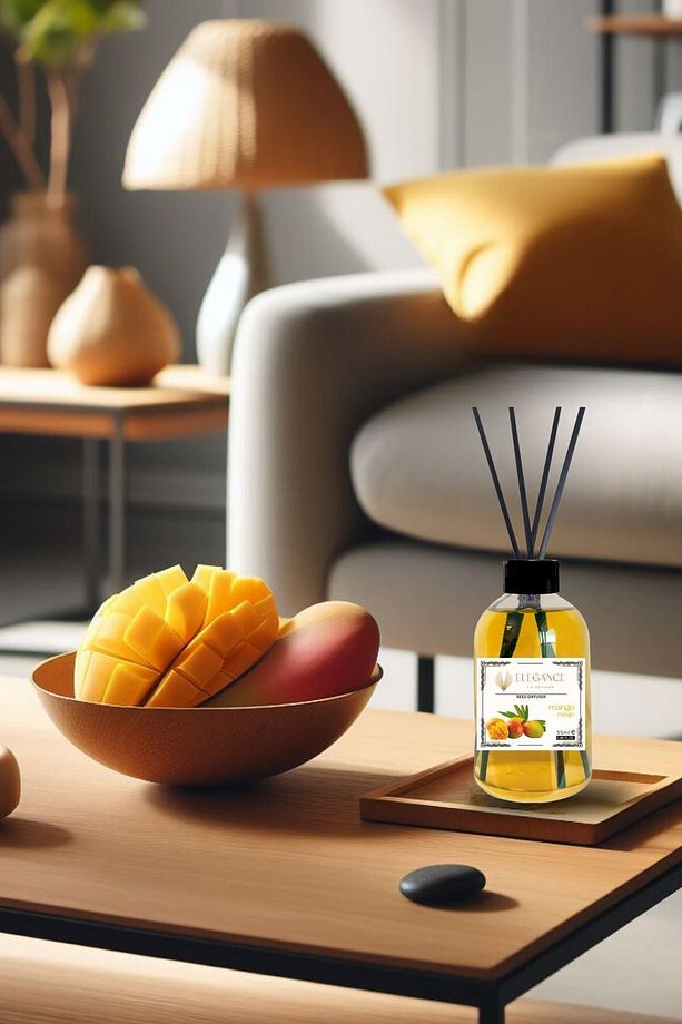 Özel Fiyat - Mango Reed Diffuser Bambu Cubuklu Oda Kokusu (55 ML) Ferahlatıcı Aromaterapi - 6