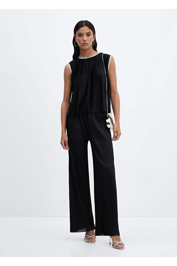 Pilili wideleg pantolon - 2