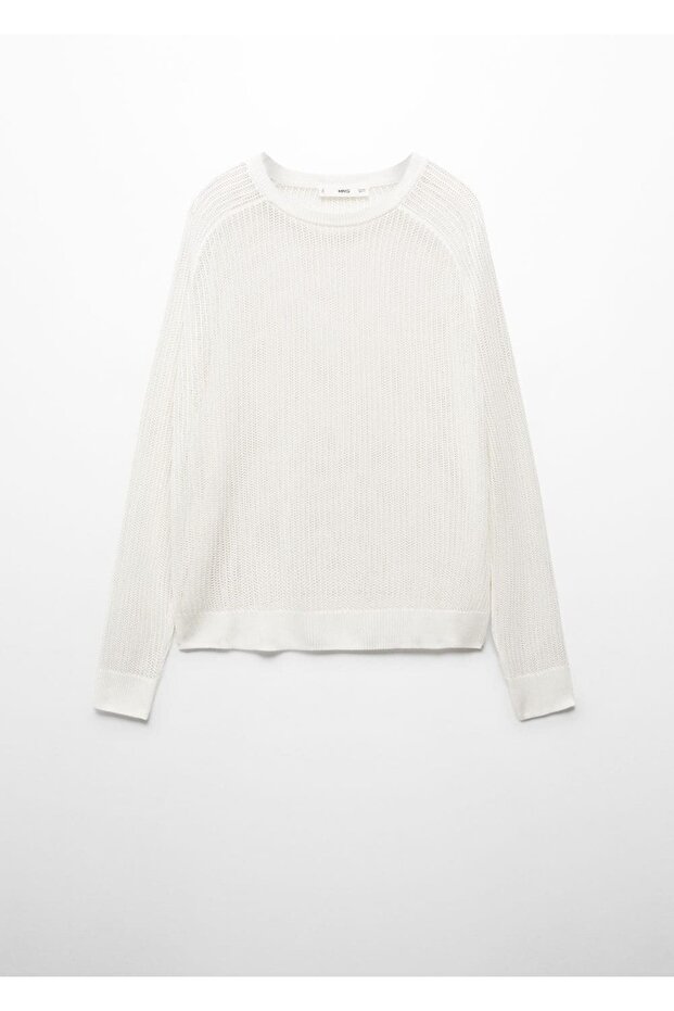 Yarı şeffaf triko kazak - 3