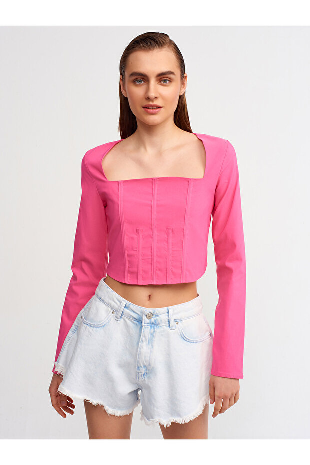 50138 Backless Square Neck Top-Candy P.